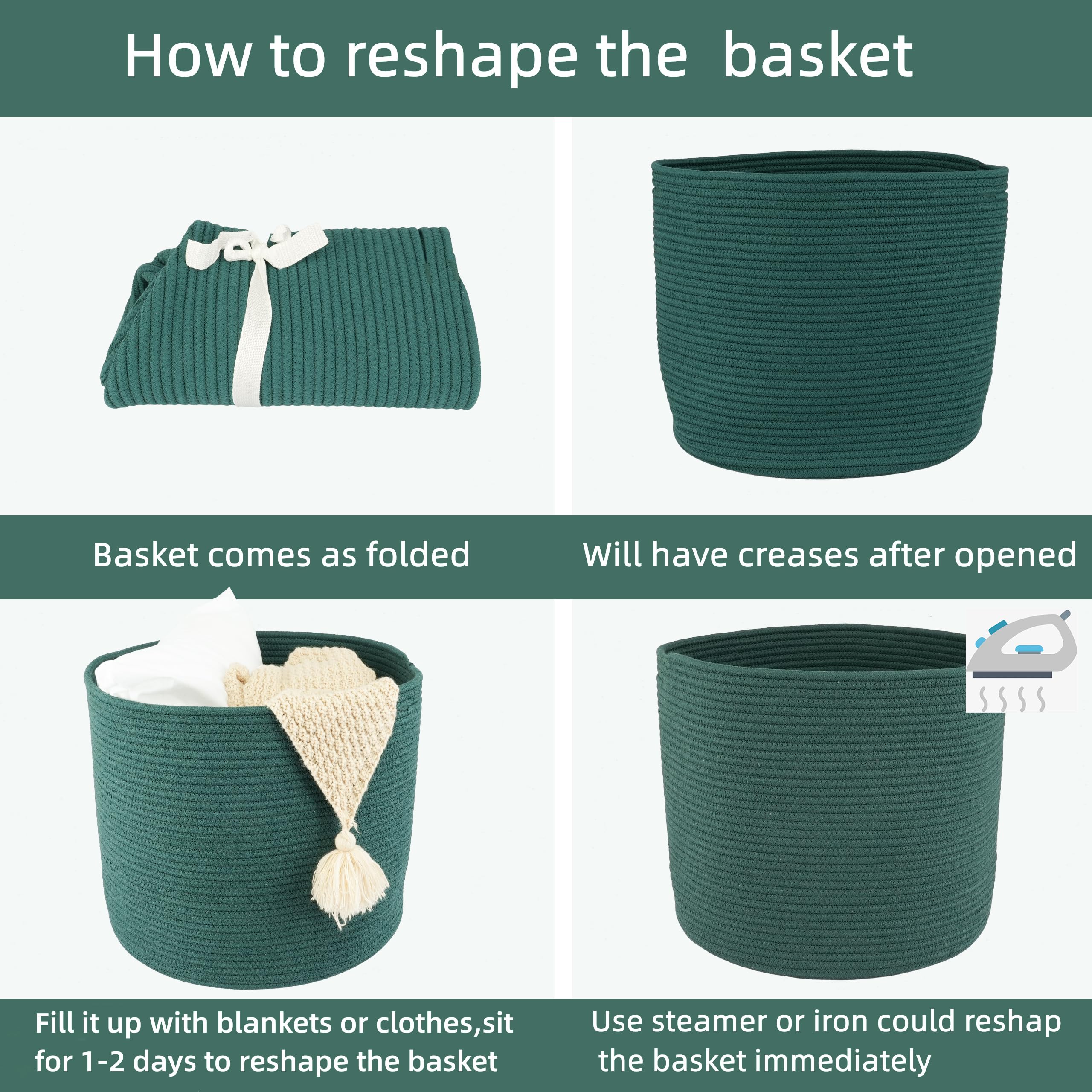 XUANGUO basket is machine washable on delicate cycle
