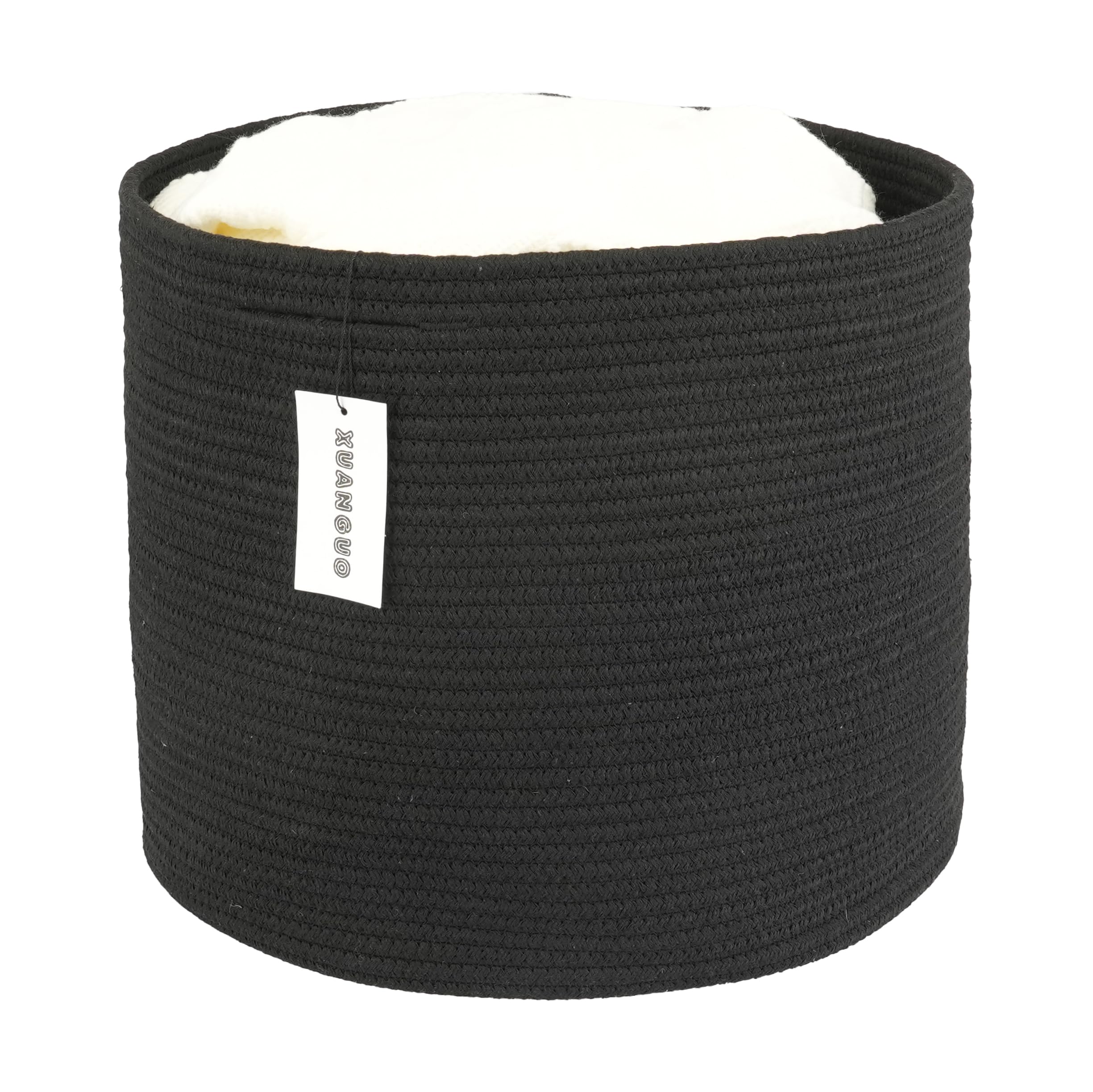XUANGUO cotton rope basket round 16x14 ideal nursery storage.