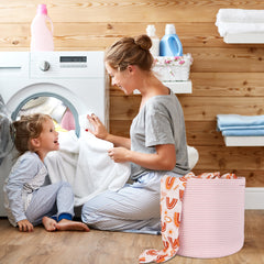 XUANGUO Cotton Rope Basket round-shape emphasizes durable, stable storage for everyday items.