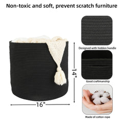 XUANGUO cotton rope basket with soft non-toxic material for baby storage.