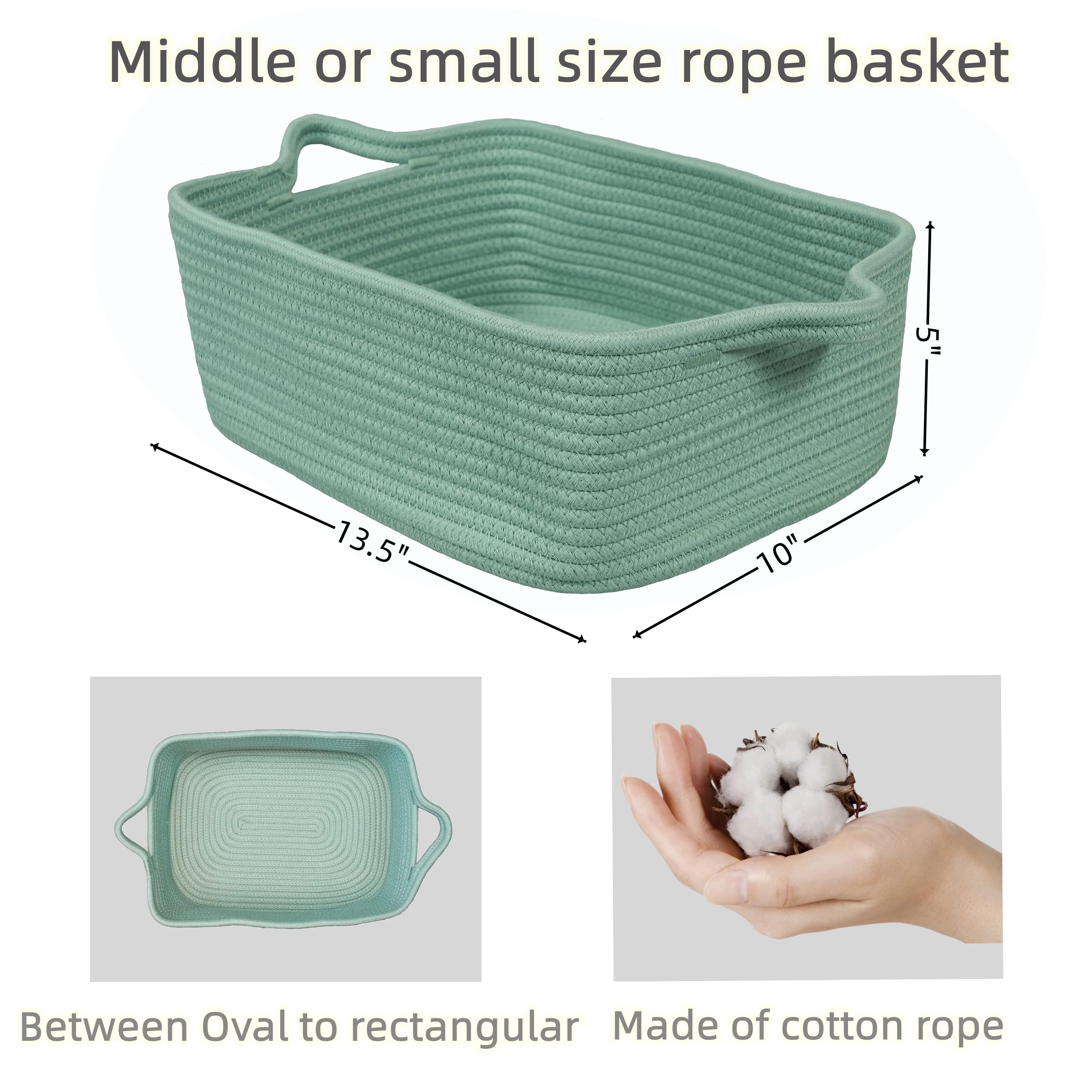 XUANGUO small rope basket holding keys and remotes neatly.