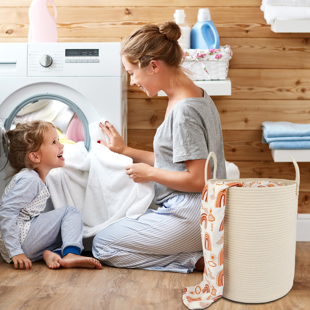 XUANGUO rope blanket storage basket ready to organize living spaces.