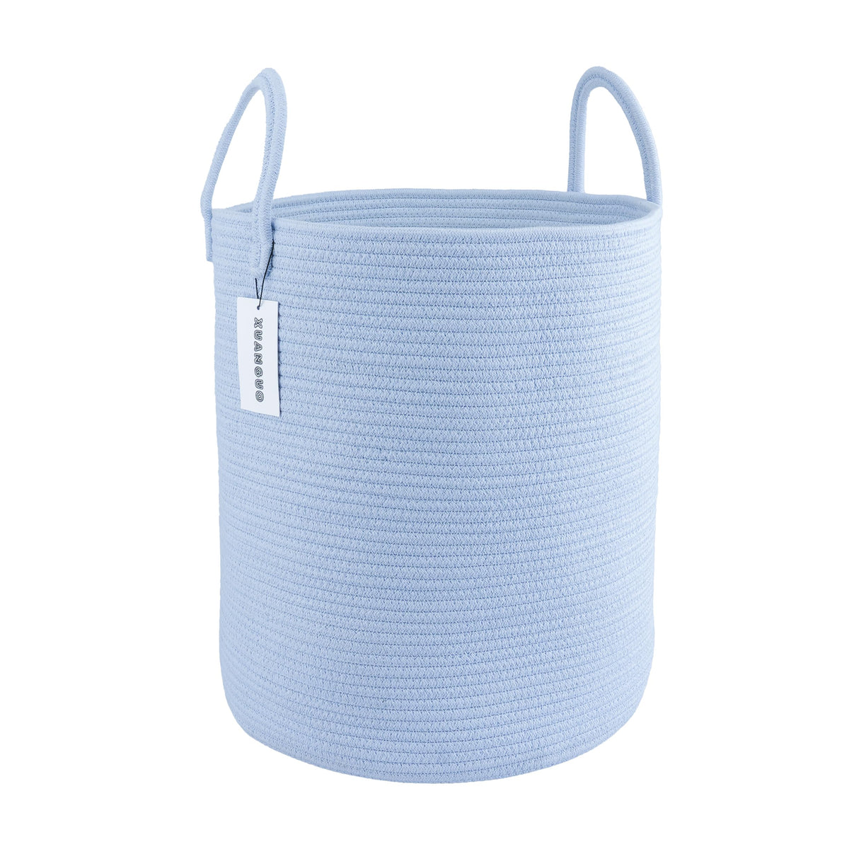 XUANGUO cotton rope laundry basket with sturdy handles for easy transport