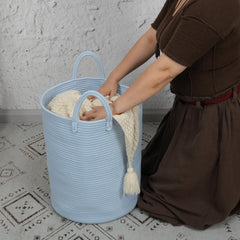 Close-up of non-toxic cotton rope showing soft texture and safe design