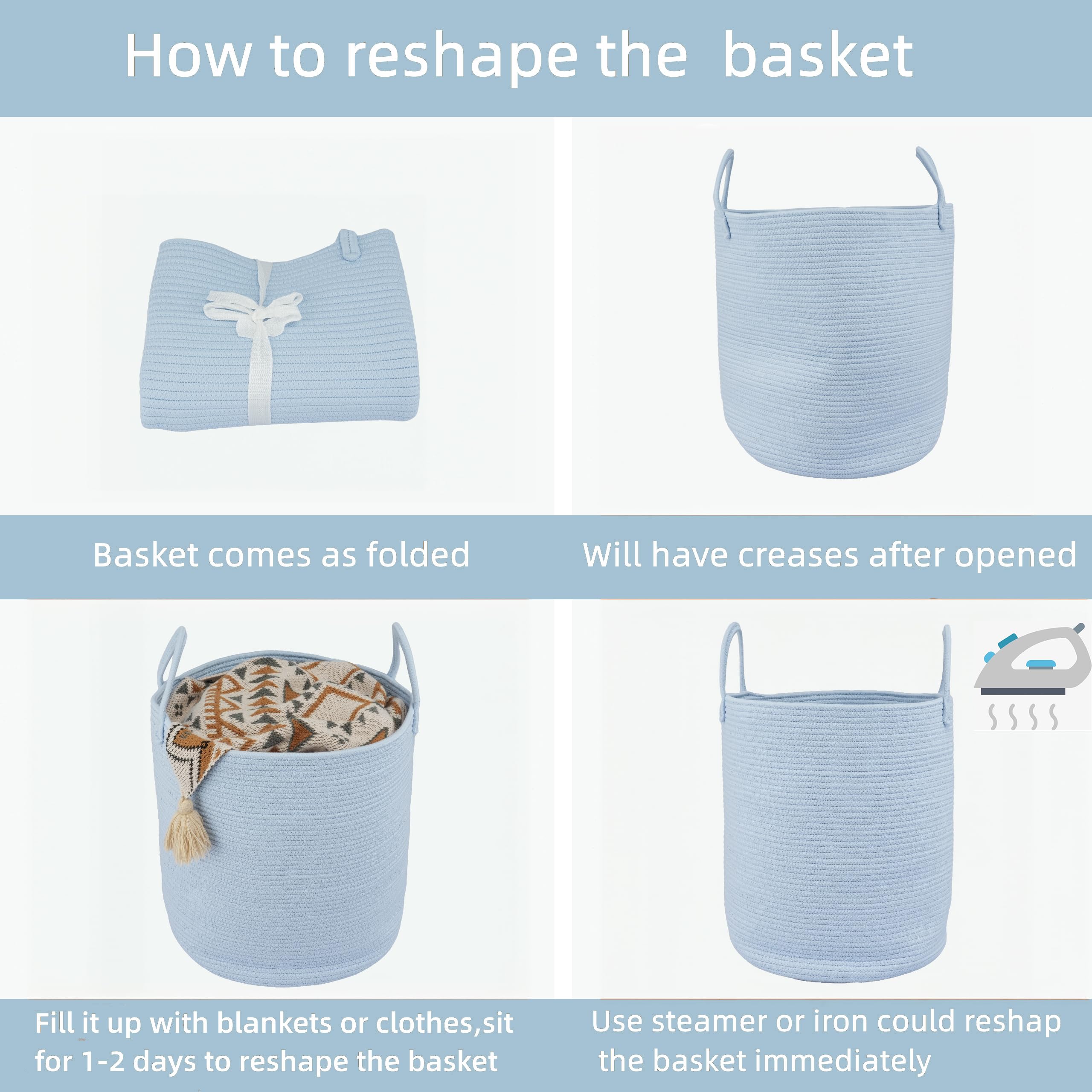 Folded flat for storage when not full, then quickly reshaped