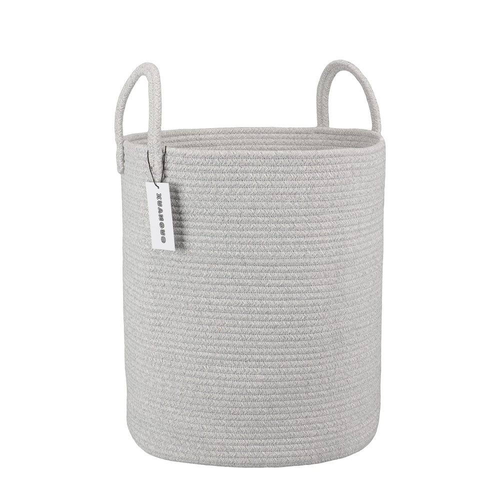 XUANGUO cotton rope laundry basket 15D x 18H ideal for organized laundry and general storage