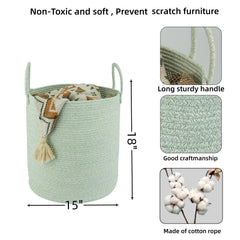 XUANGUO laundry basket closeup cotton rope highlights durable safe material for homes with kids