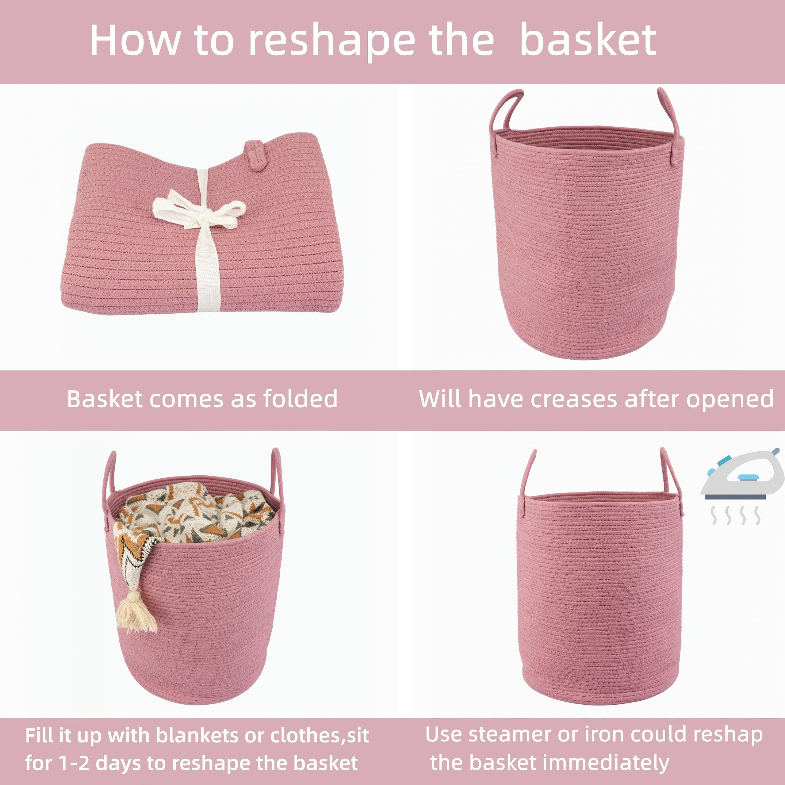 XUANGUO natural cotton rope basket is odor-free and soft.
