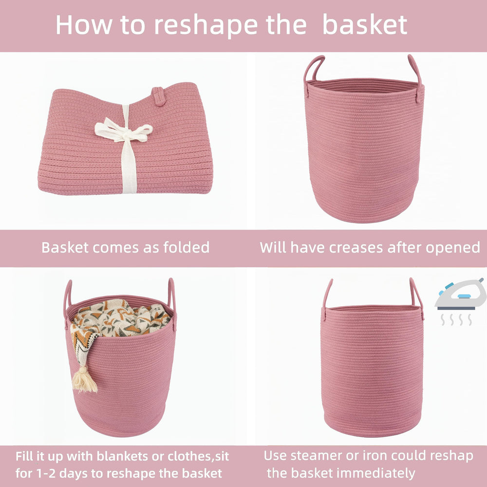XUANGUO natural cotton rope basket is odor-free and soft.