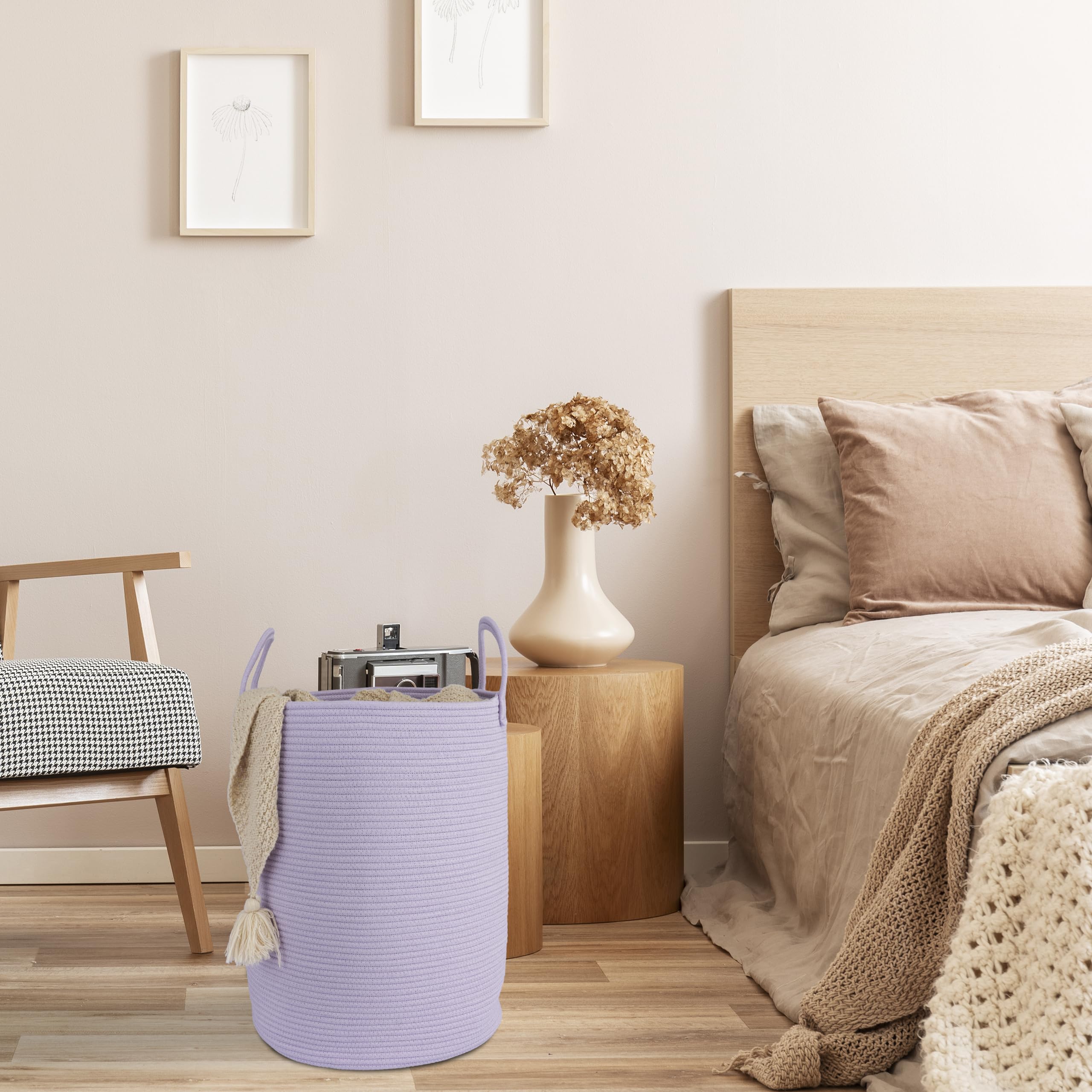 XUANGUO cotton rope laundry basket hamper used in nursery for toys