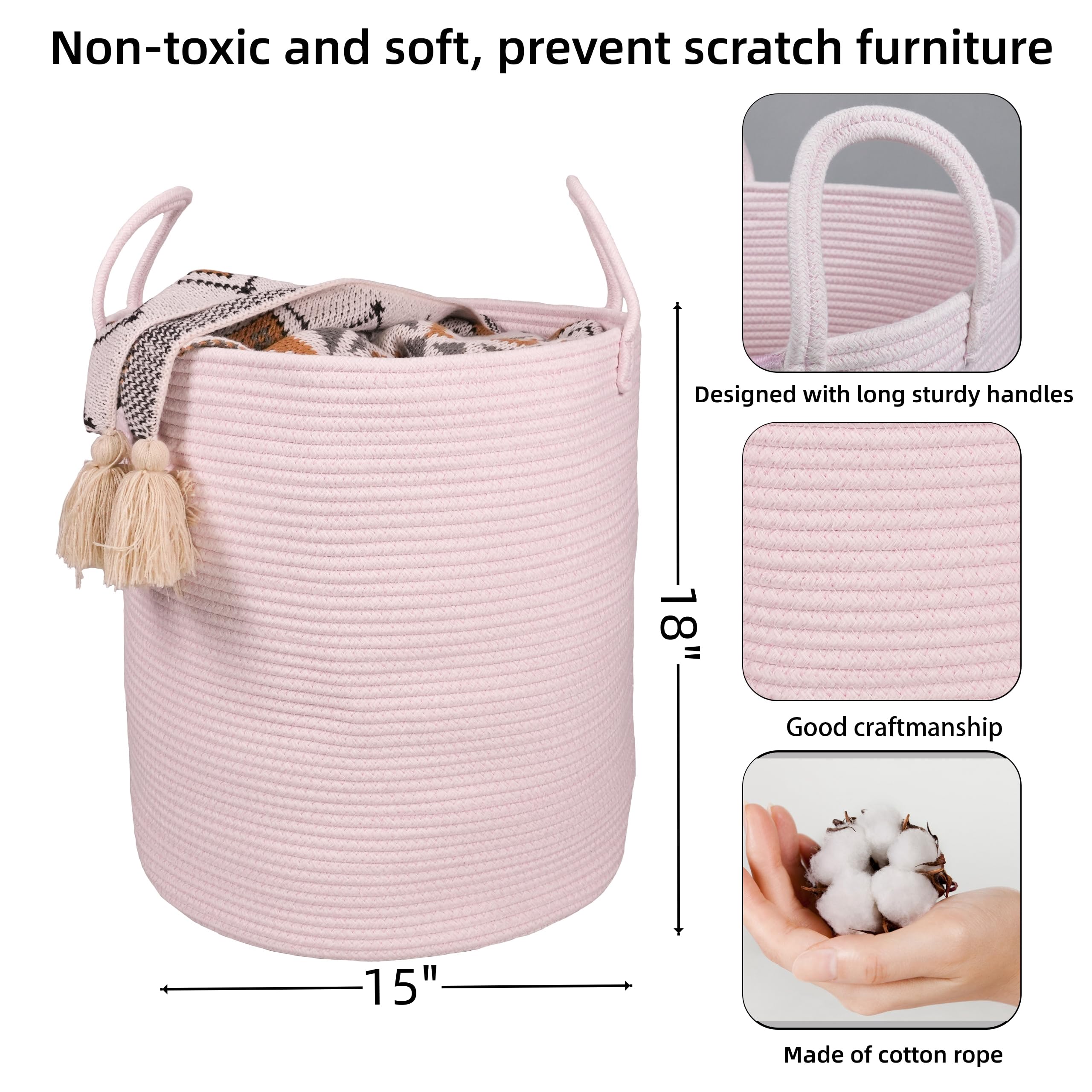 XUANGUO rope basket handles closeup highlighting sturdy transport design