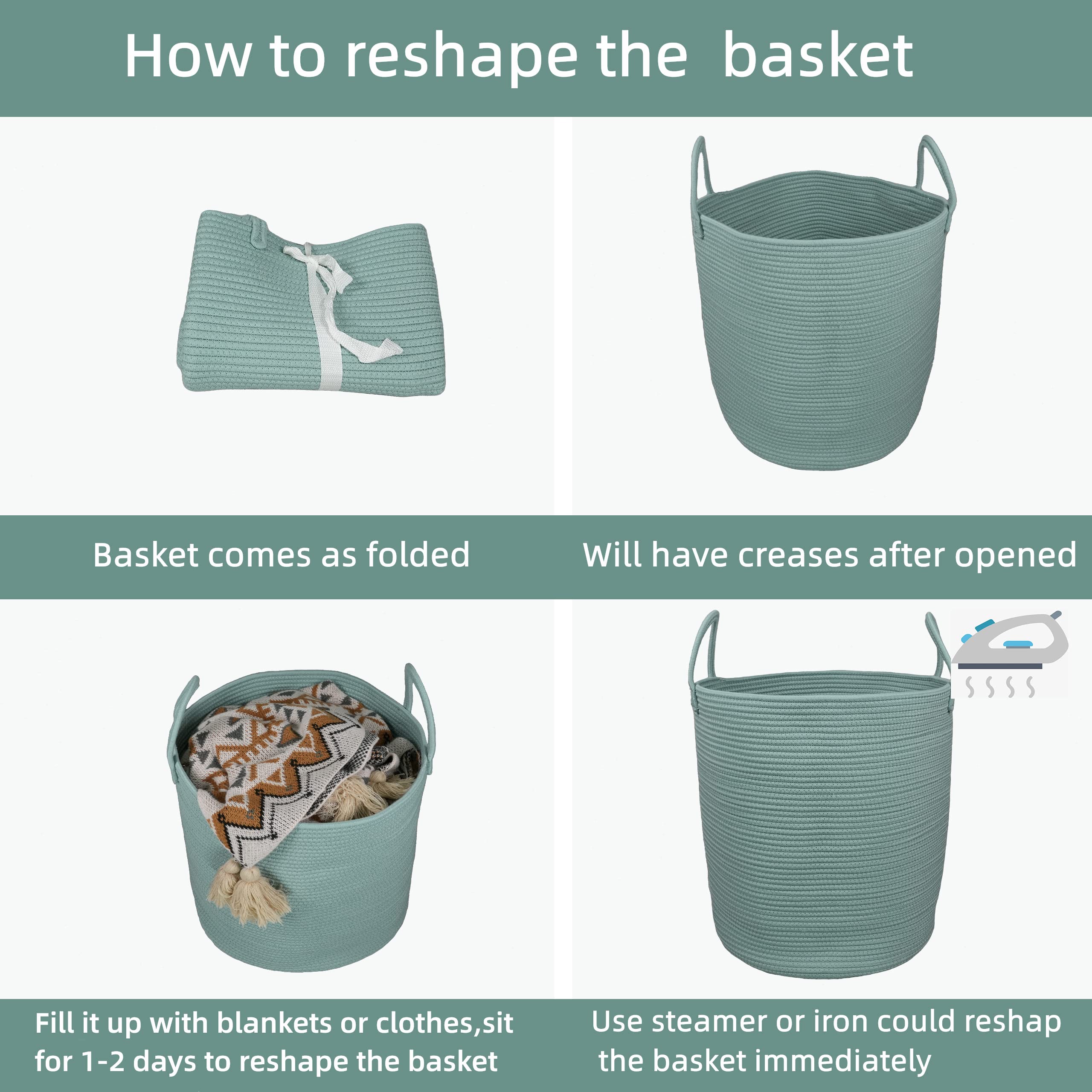 XUANGUO nursery basket offers safe toy and blanket organization