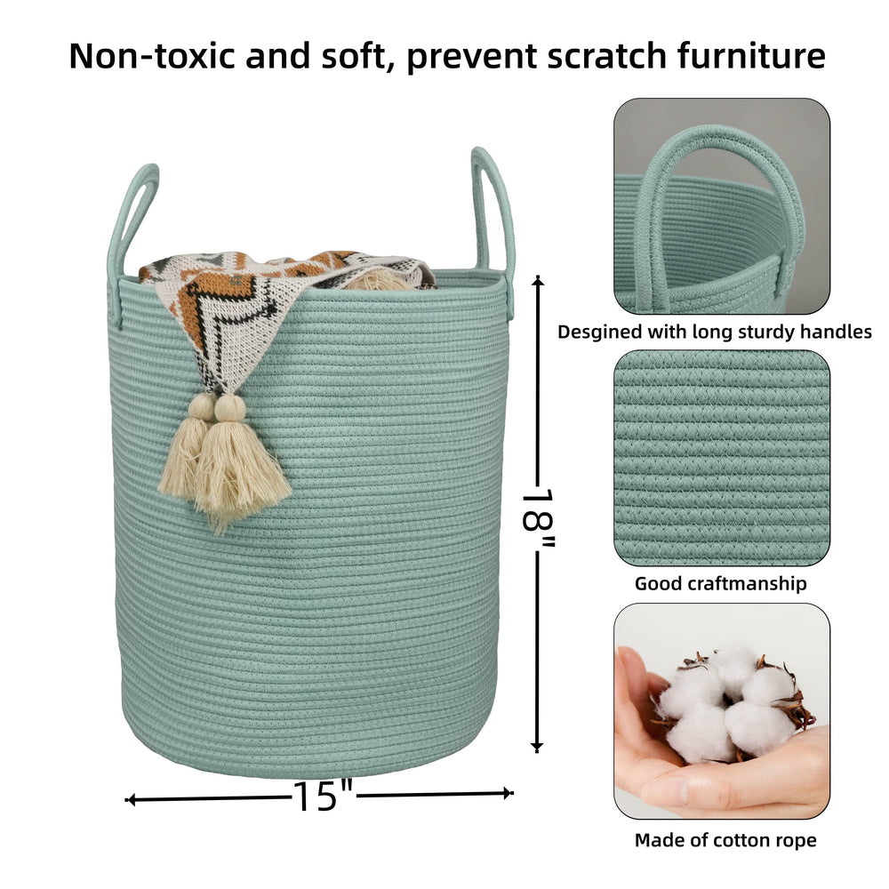 XUANGUO basket texture close-up highlights soft, safe cotton rope