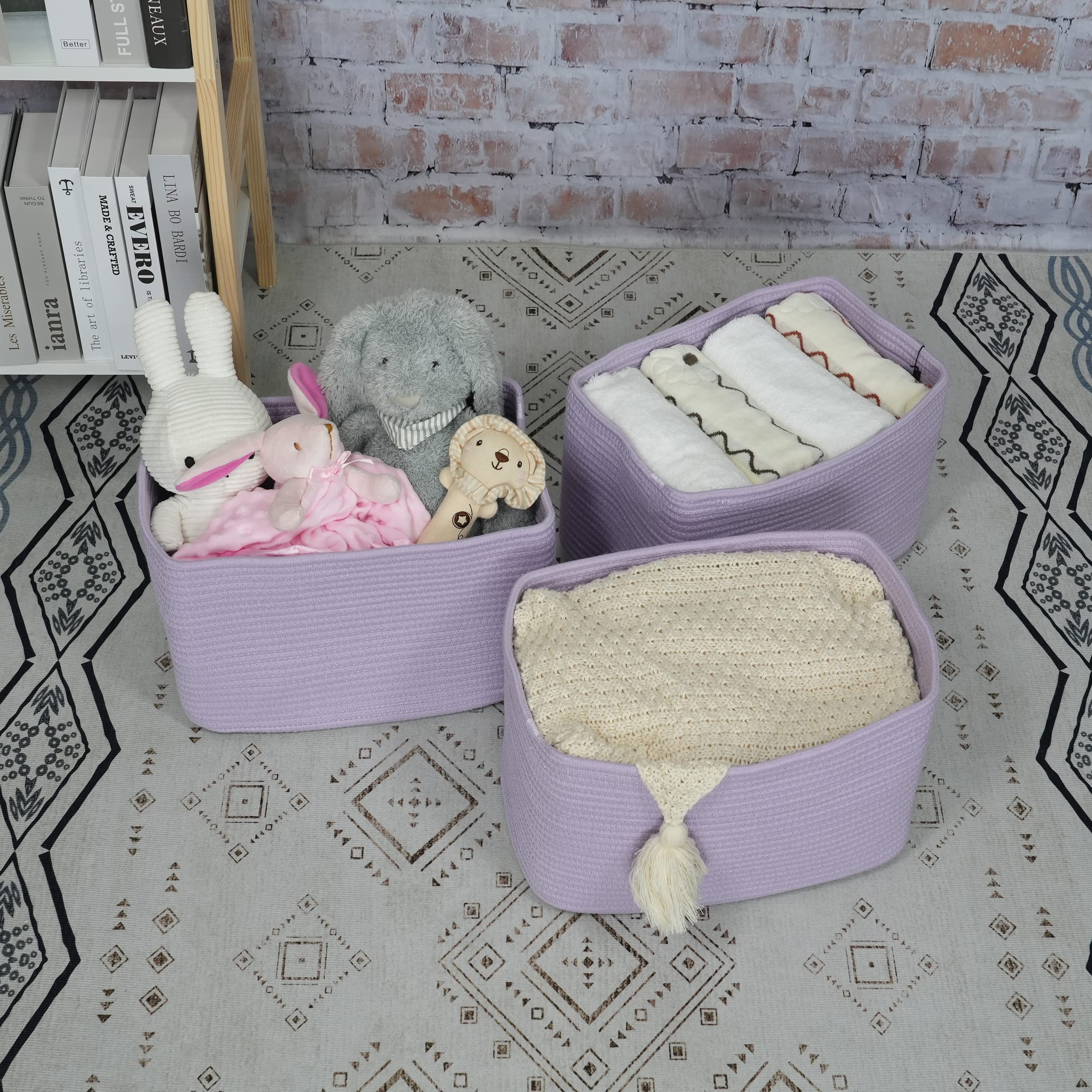 XUANGUO decorative rope basket for shelves and decor.