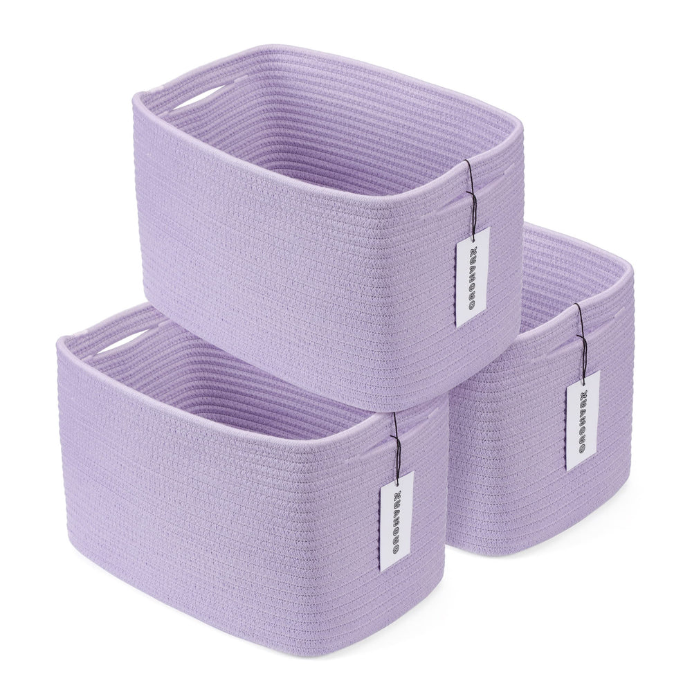 XUANGUO cotton rope storage basket rectangle keeps shelves organized.