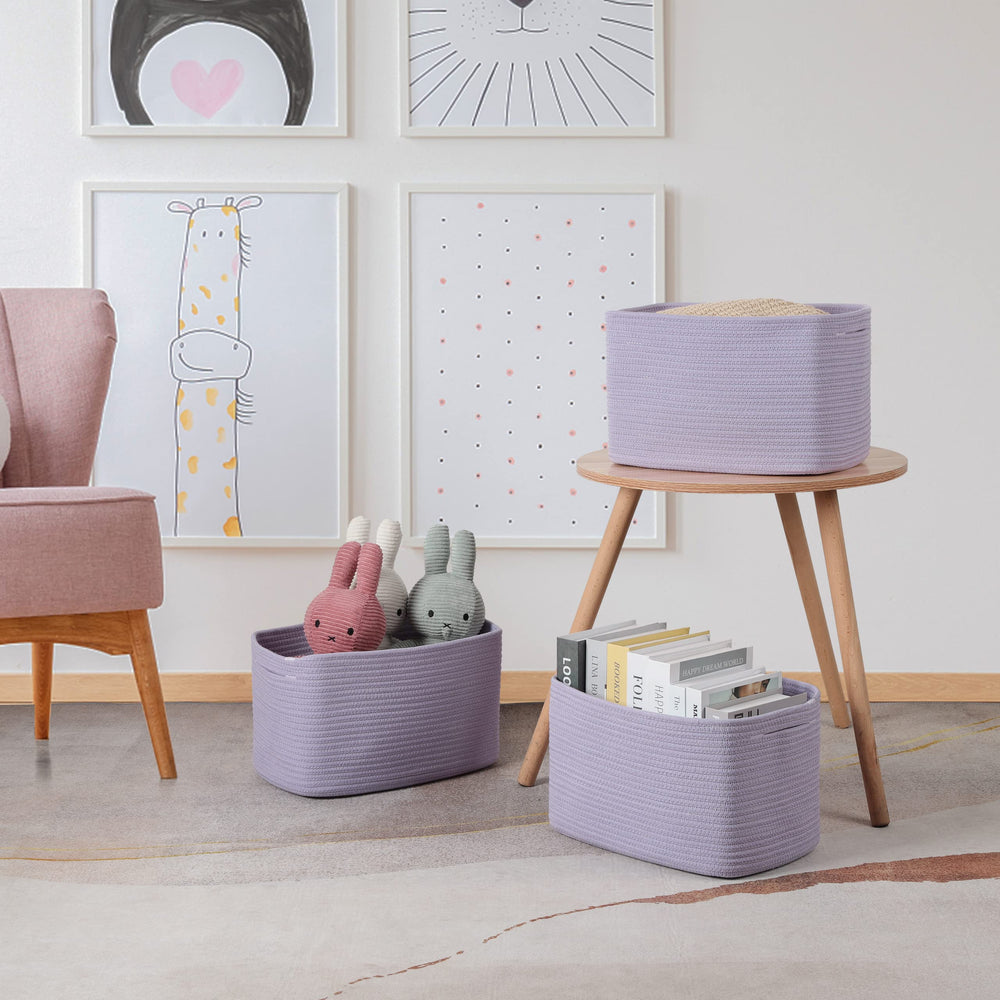 XUANGUO soft-rope basket with no sharp edges helps protect furniture.