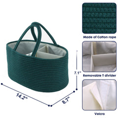 XUANGUO diaper caddy removable divider allows flexible reconfiguration for small items.