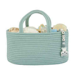 XUANGUO diaper caddy with cotton rope organizer keeps diapers organized and accessible