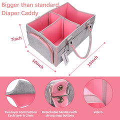 XUANGUO diaper caddy with extended handles for portable use