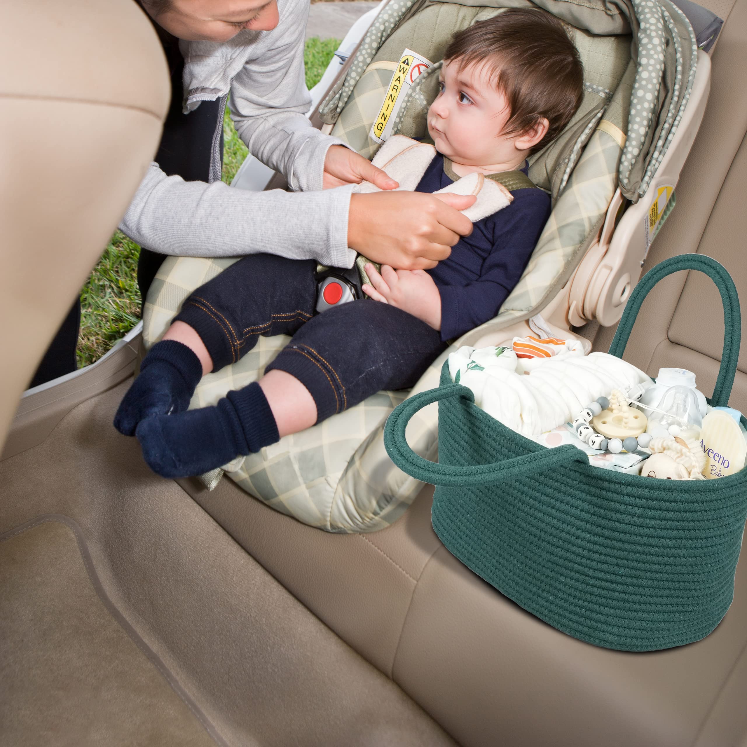 XUANGUO diaper caddy portable handles ready for car trips