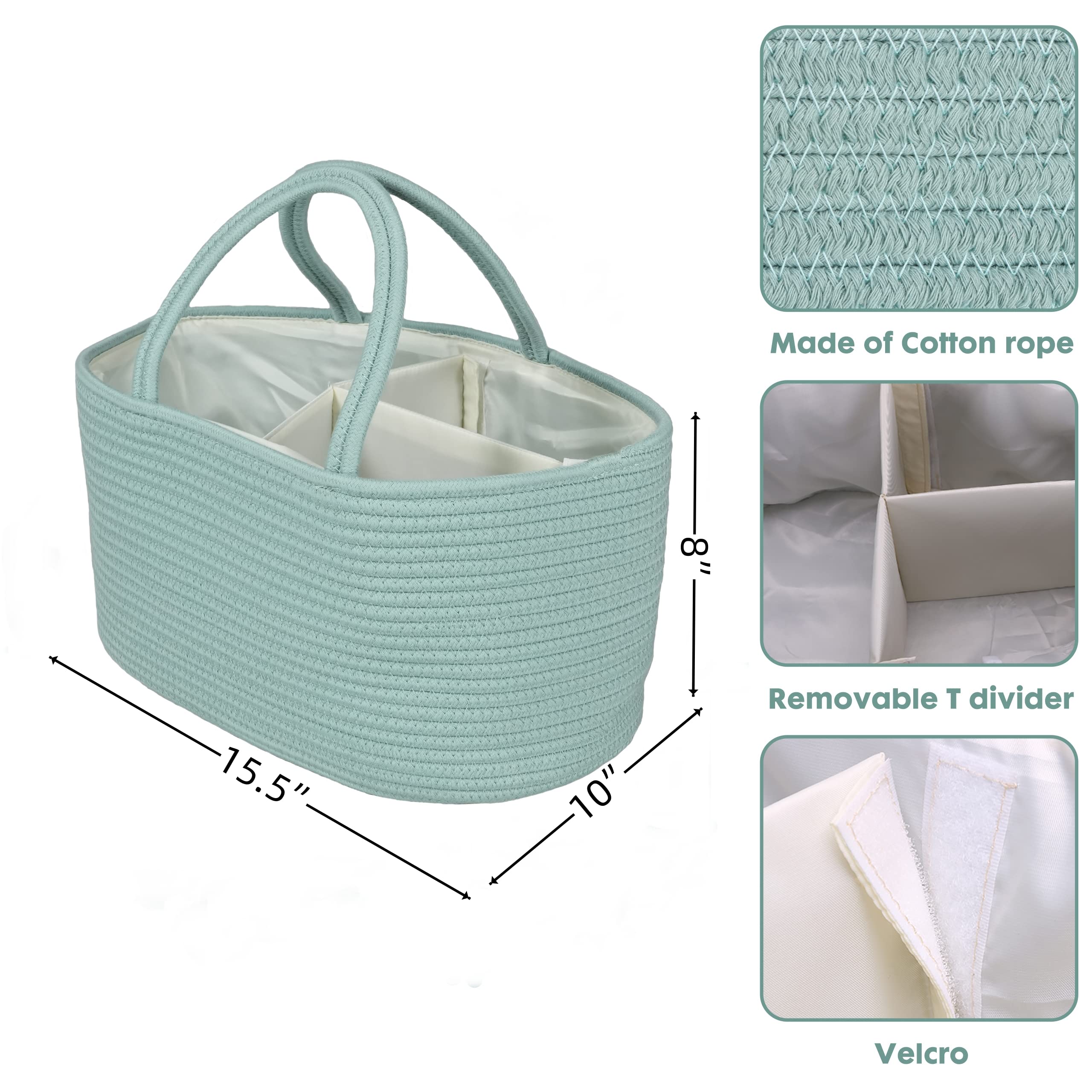 XUANGUO diaper caddy with removable dividers customizable storage space
