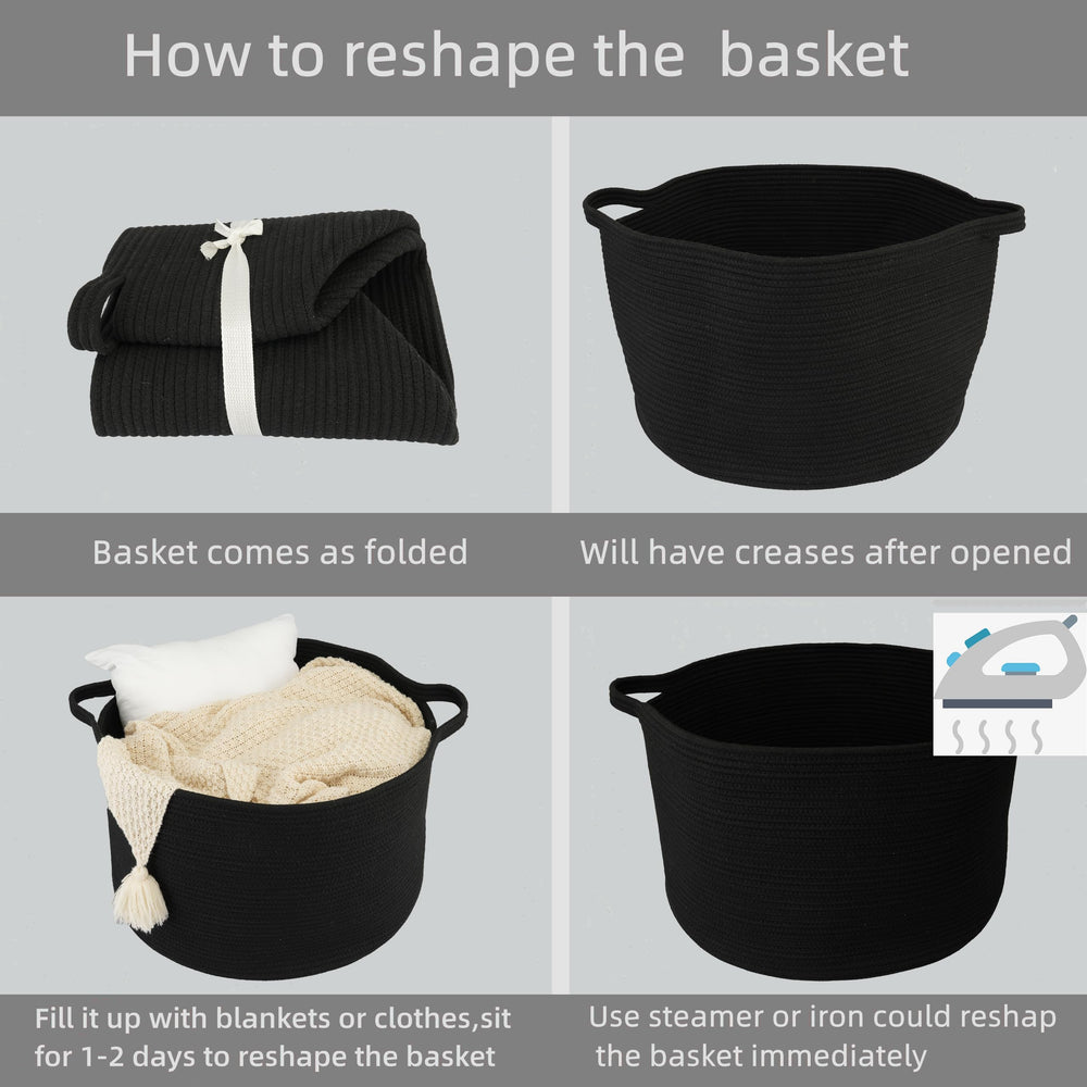 XUANGUO dog toy basket rope storage keeps pet toys accessible