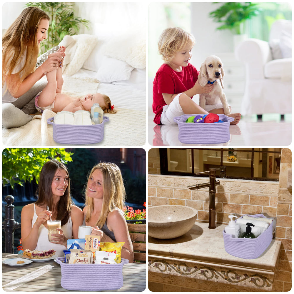 XUANGUO end table basket for remotes and keys