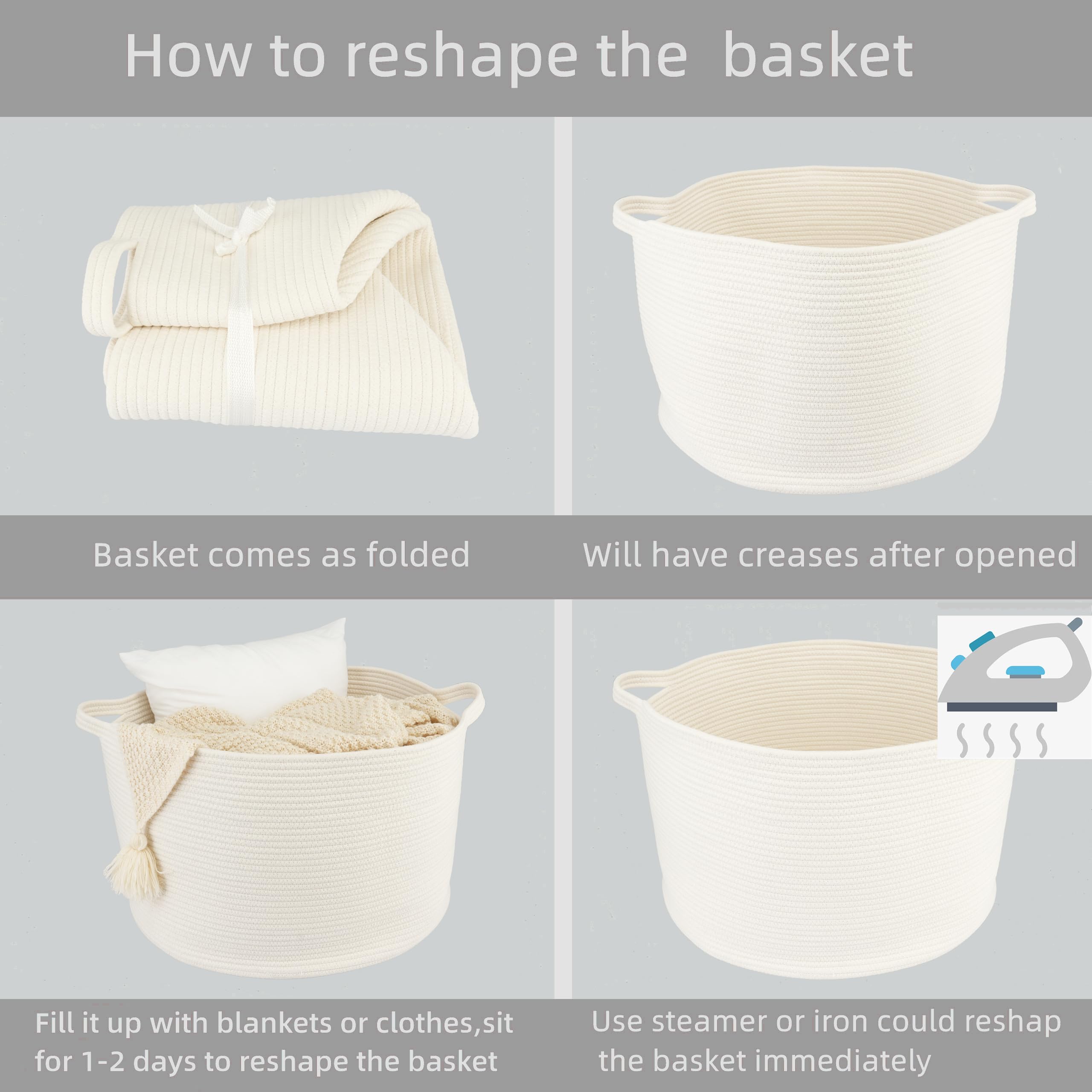 XUANGUO foldable rope basket ideal for nursery decluttering