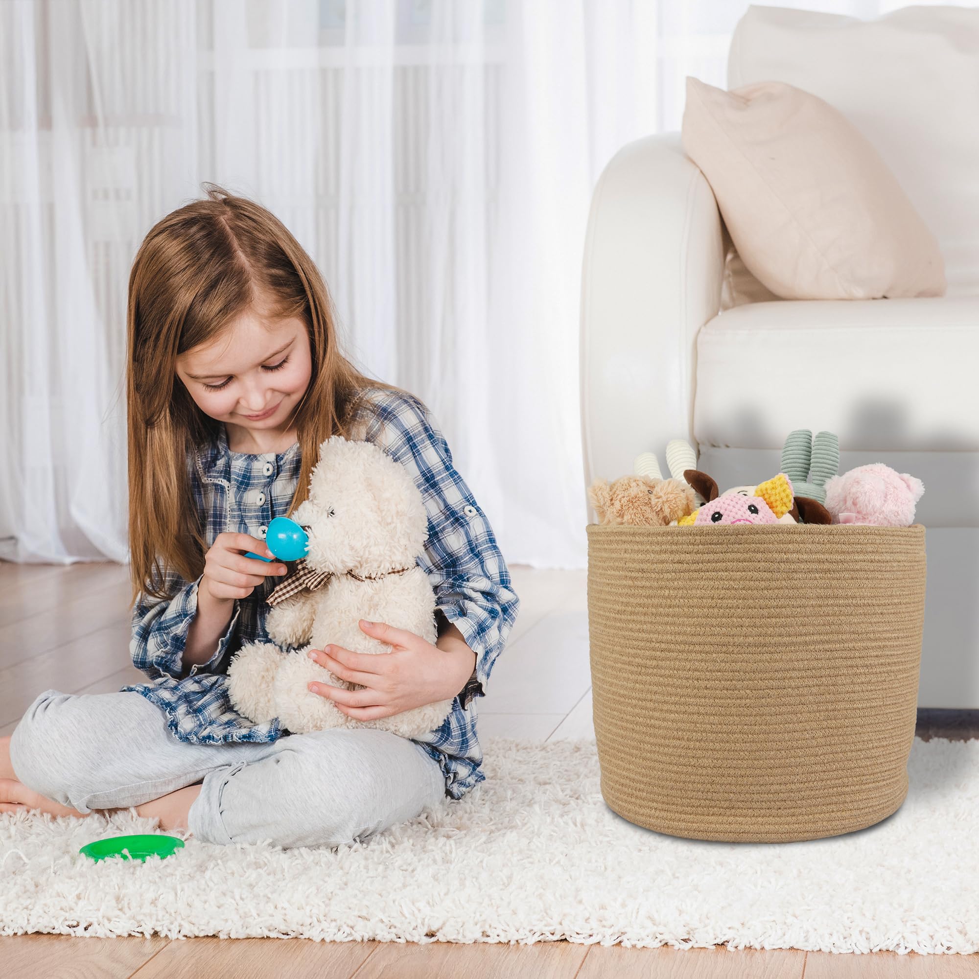 XUANGUO soft cotton rope construction offers safe family-friendly storage.