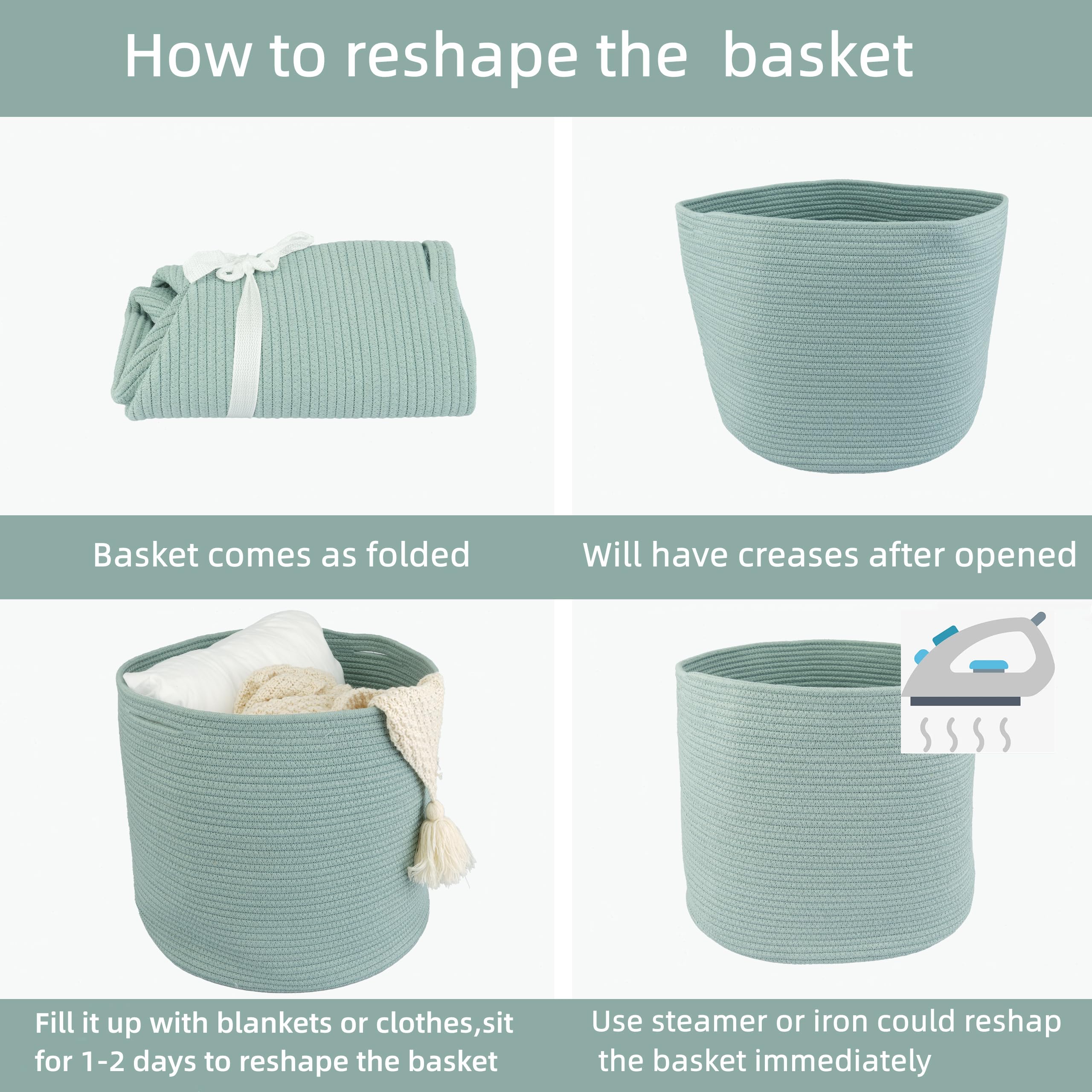 XUANGUO machine-washable rope basket care-friendly