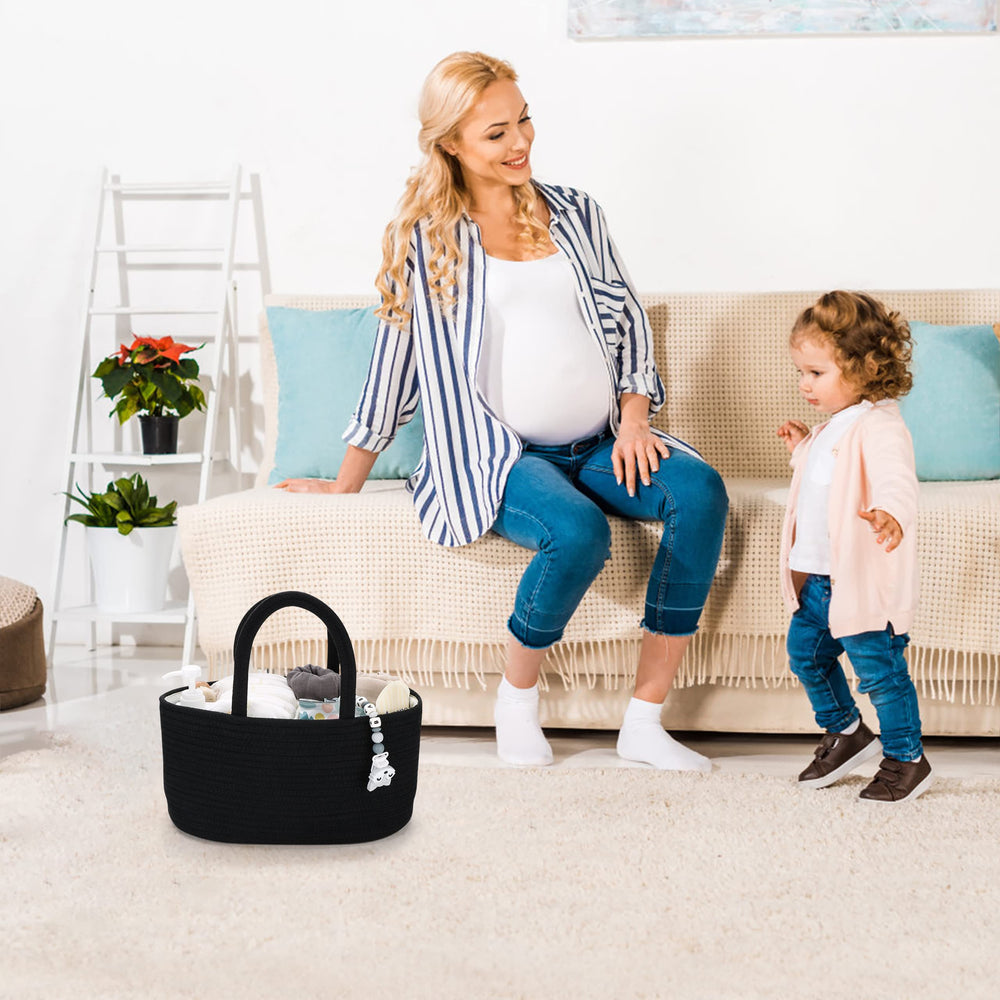 XUANGUO nursery storage with multi compartments for diapers, wipes, and more.