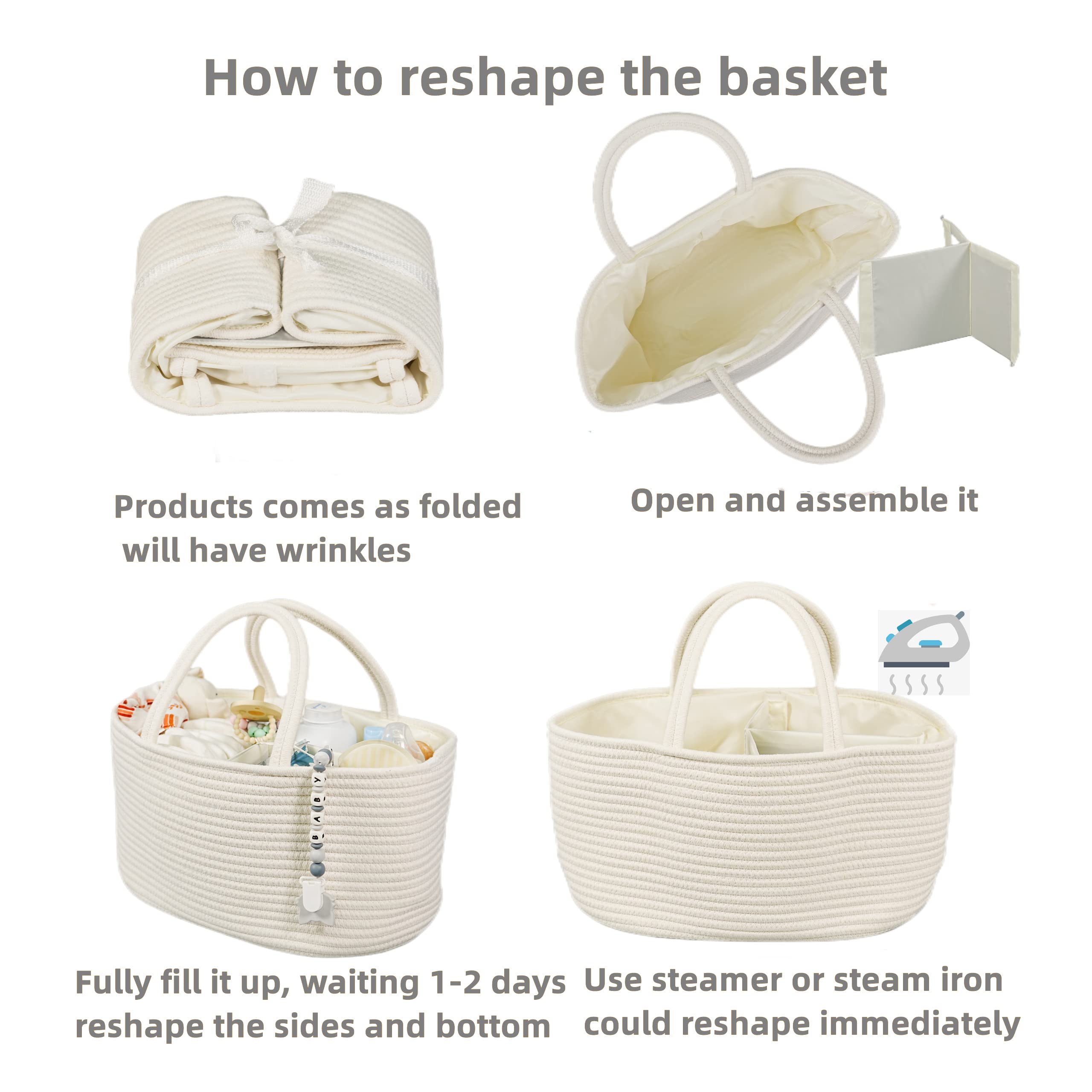 XUANGUO newborn gift diaper basket ideal for baby showers.