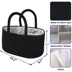 XUANGUO diaper basket with removable divider adapts to changing needs.