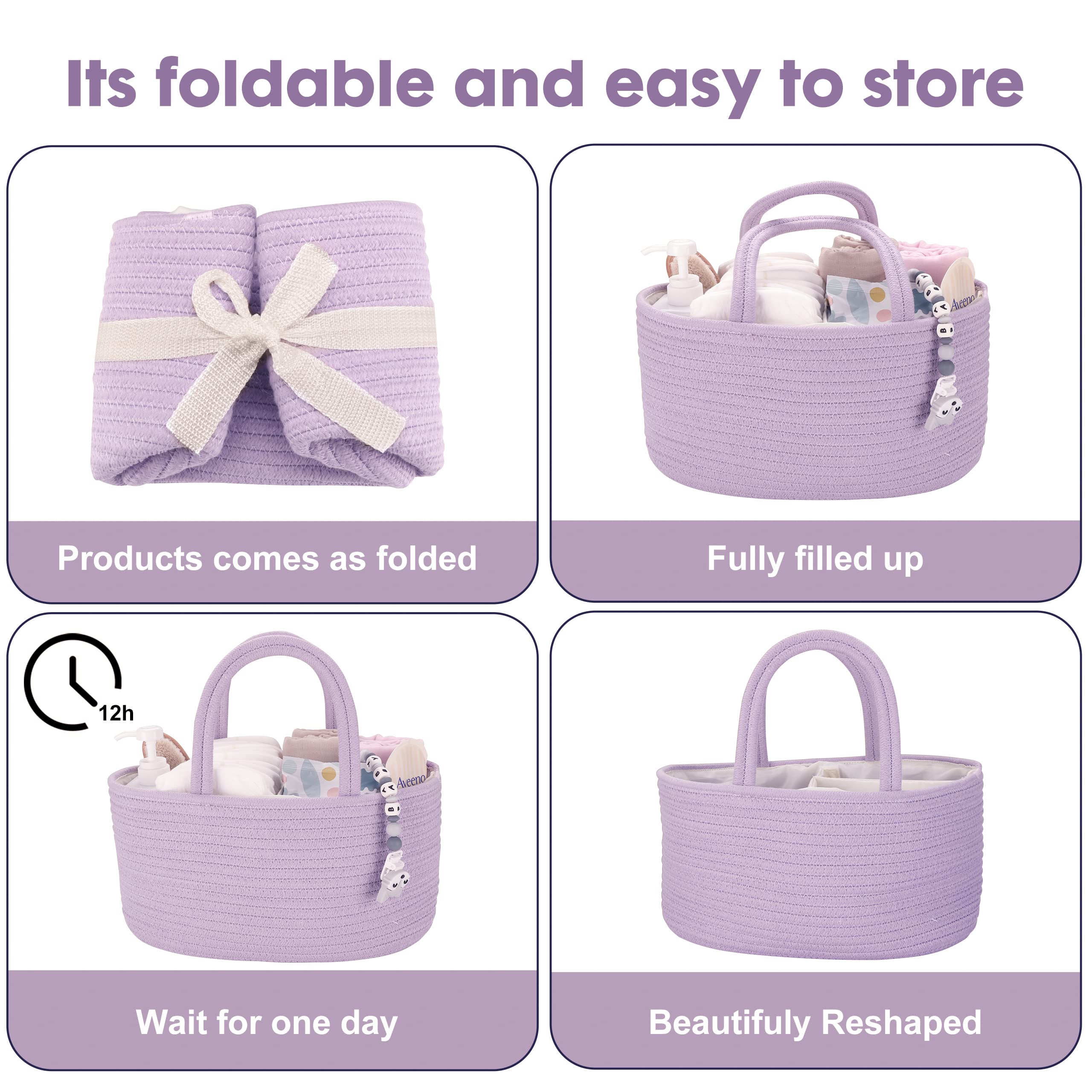 XUANGUO nursery decor purple lavender complements any nursery theme.