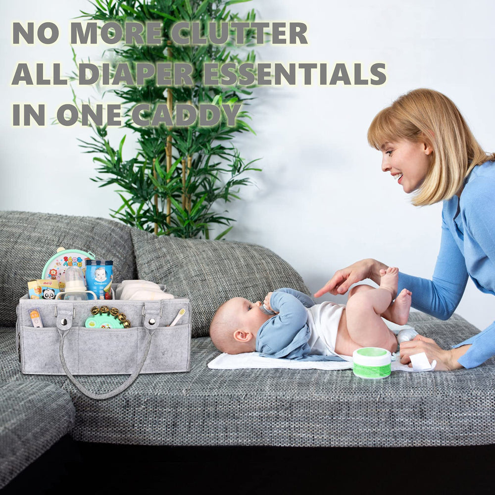 XUANGUO nursery storage basket on changing table for easy diapering organization