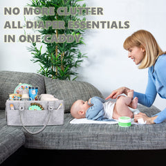 XUANGUO nursery storage basket on changing table for easy diapering organization