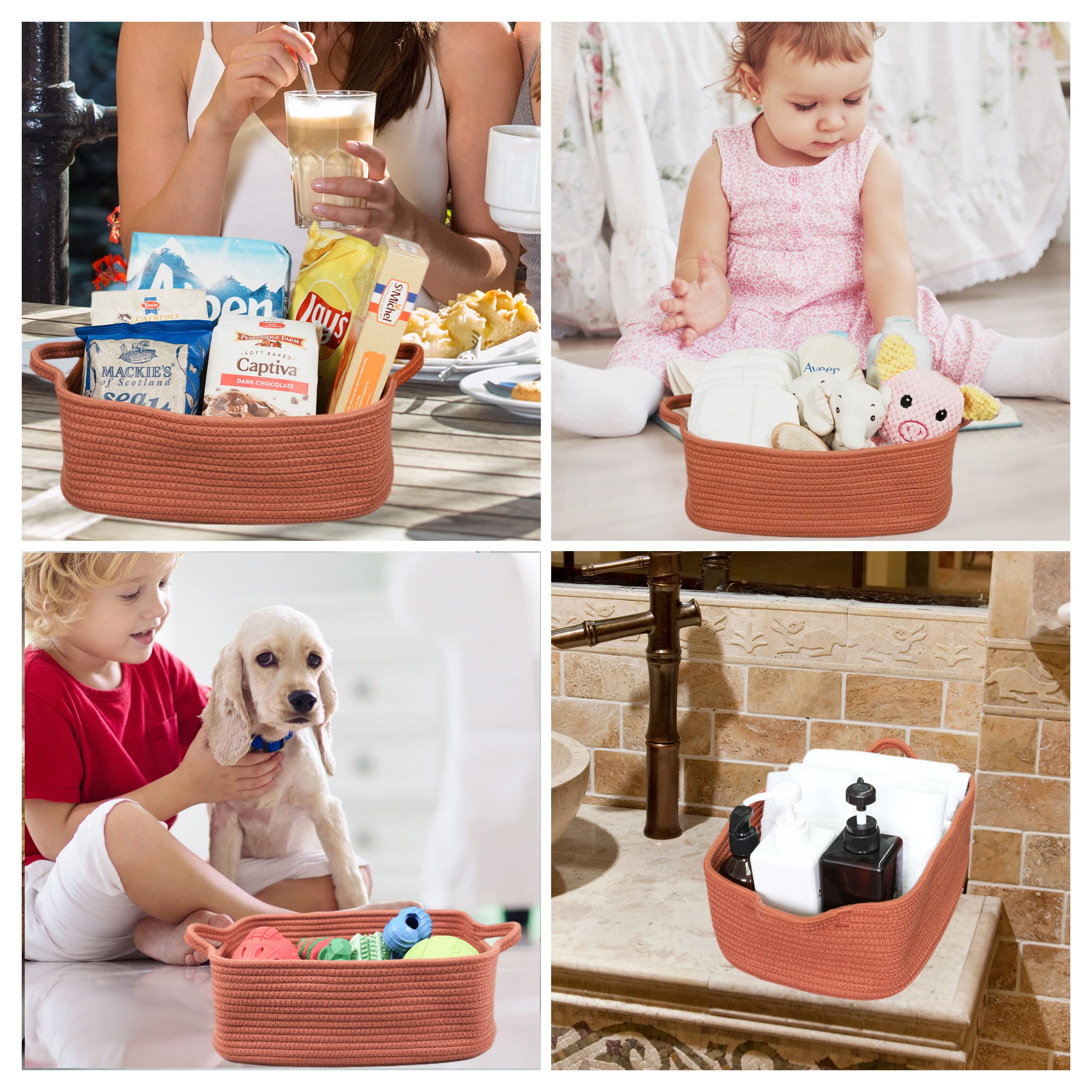 XUANGUO pet toy basket storage keeps pet toys neat and within reach.