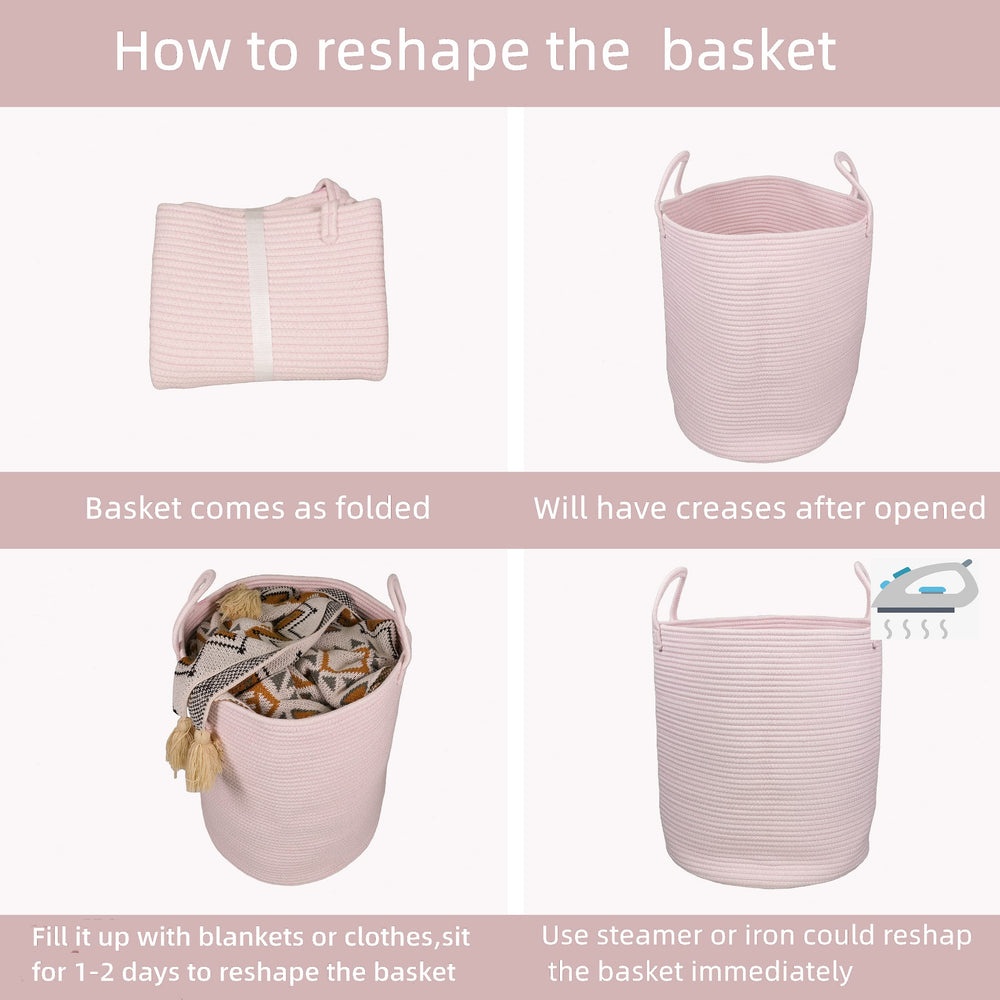XUANGUO rope basket in girls room with boho style decor