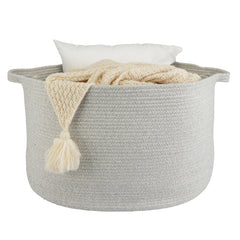 XUANGUO large cotton rope basket grey close-up weave for durable storage