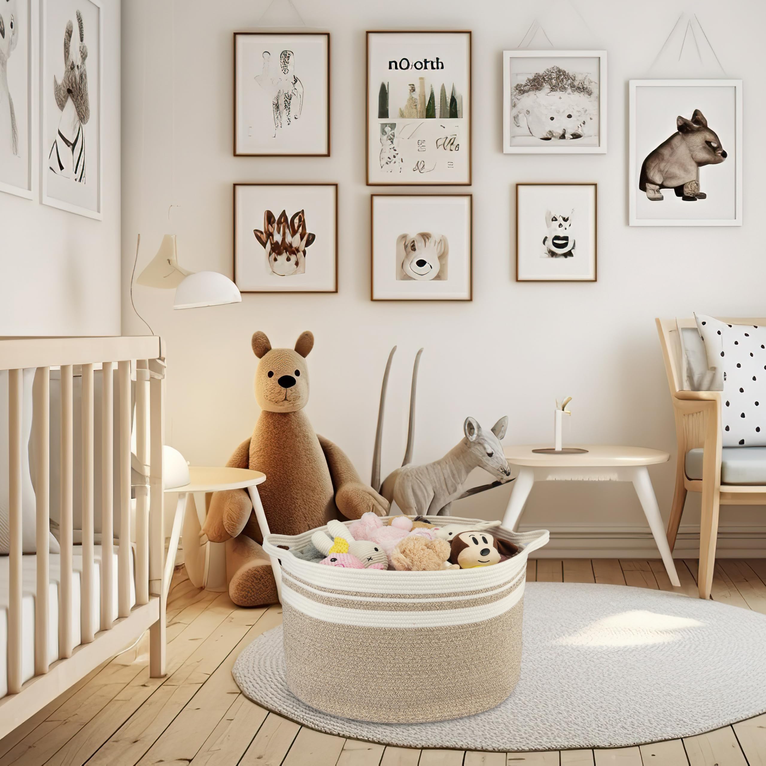 XUANGUO rope basket uses non-toxic materials safe for nursery use