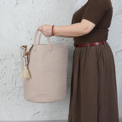 XUANGUO rope storage basket in bedroom decor blends with style