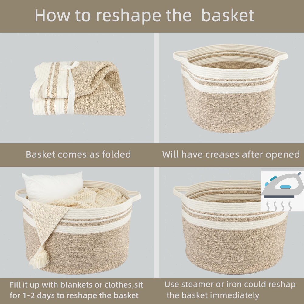 XUANGUO round basket color options complement home decor
