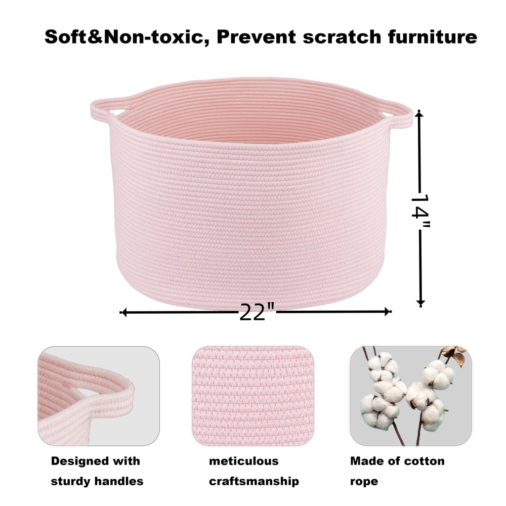 XUANGUO round rope basket for laundry with durable cotton rope