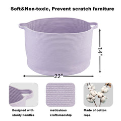 XUANGUO round rope basket perfect toy storage for kids and pets