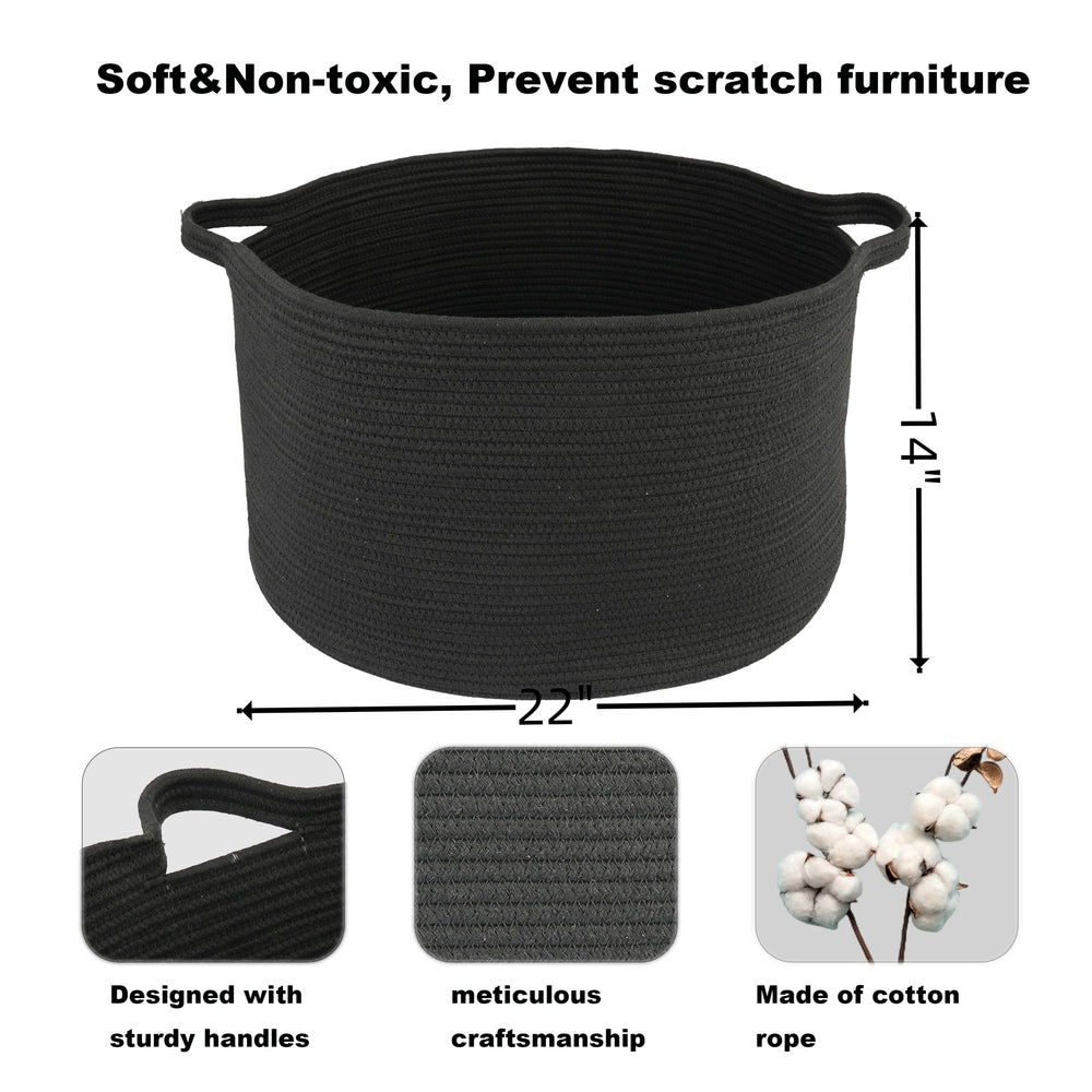 XUANGUO round rope basket toy storage keeping kids' toys organized
