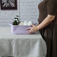XUANGUO small cotton rope basket collapsible for versatile storage