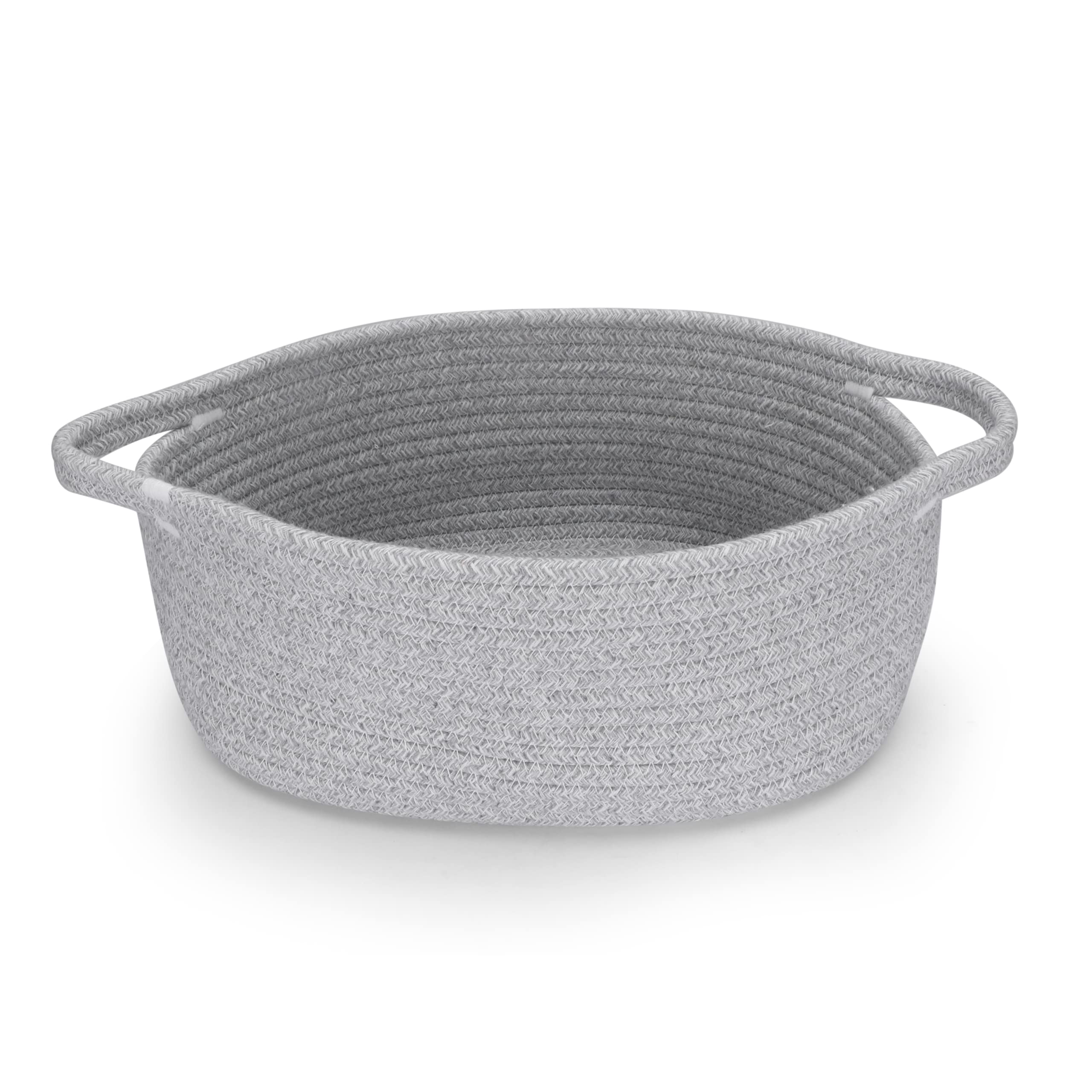 XUANGUO small woven basket with handle showing oval form for tidy nursery storage
