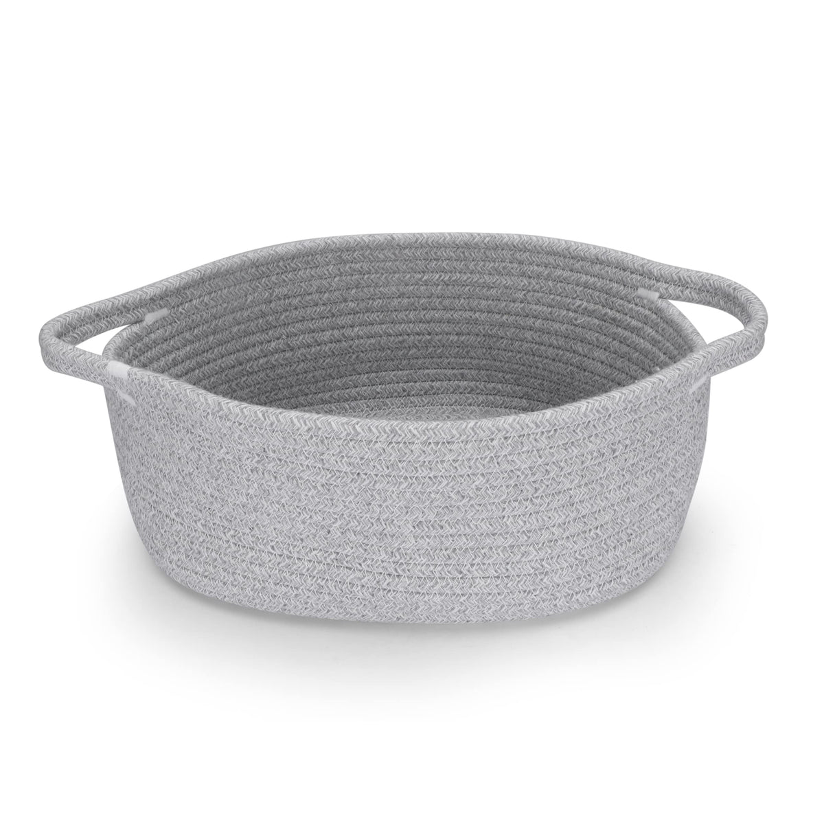 XUANGUO small woven basket with handle showing oval form for tidy nursery storage