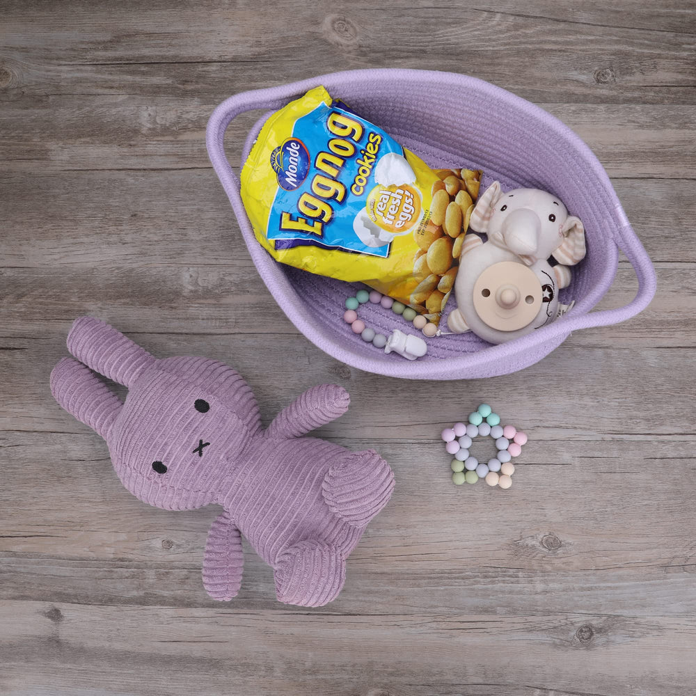 XUANGUO storage basket in room with handle adds soft lavender décor