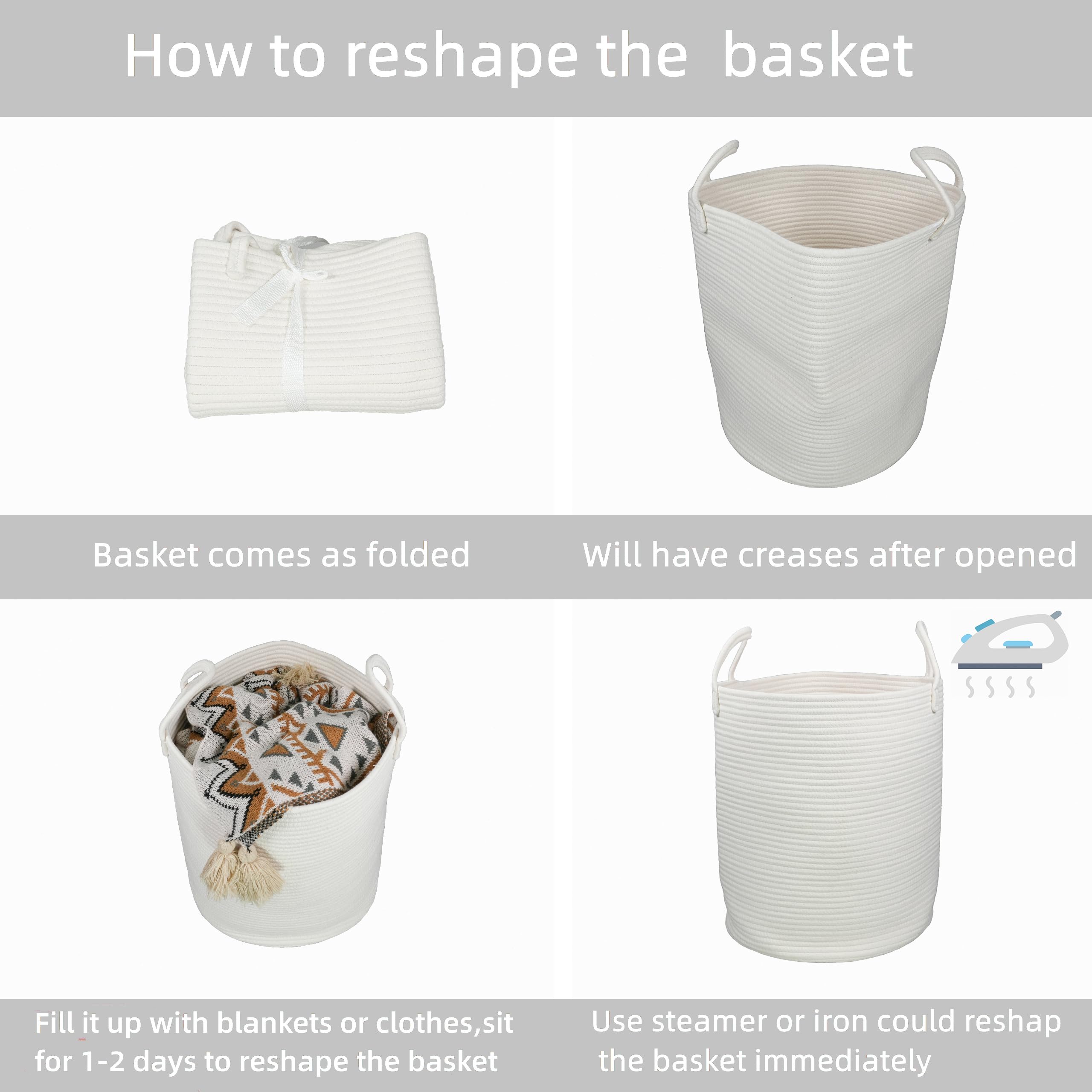 XUANGUO wash-friendly rope basket is easy to care for and reshape
